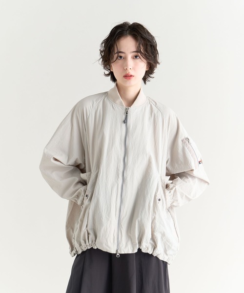 NANGA（ナンガ）の「NYLON TUSSER JKT W ナイロンタッサー ジャケット (レディース)（ブルゾン・レディース・ブラック/アイボリー/ラベンダー/オレンジ・S/M/L）」の5枚目の写真