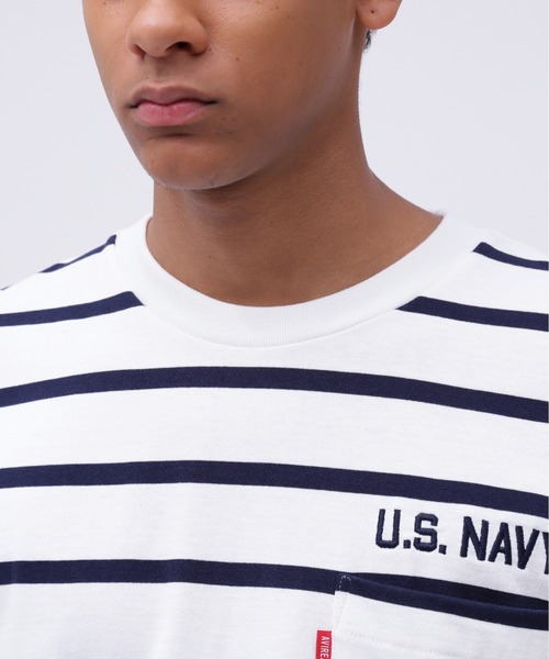 AVIREX(アヴィレックス)の「NAVAL POCKET T-SHIRT / ネイバル ポケット 半袖Tシャツ / AVIREX / アヴィレックス(Tシャツ/カットソー・メンズ・ネイビー系/ピンク/ネイビー/オリーブ/オフホワイト・MEDIUM/XX-LARGE/X-LARGE/LARGE)」の20枚目の写真