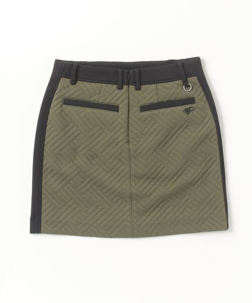 BEAMS GOLF（ビームスゴルフ）の「ビームスゴルフ  ORANGE LABEL / キルト 切り替えスカート（スカート・レディース・ライトグレー/オリーブ・M/L）」の3枚目の写真