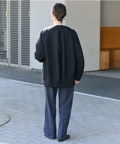 【新品タグ付き】　VERMEIL PER IENA パーカー　ネイビー イエナ セール】ダンボールコクーンブルゾン（その他アウター