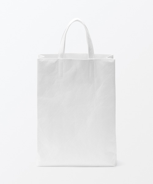 MUJI Labo（ムジラボ）の「〔MUJI Labo〕ペーパーライクトートバッグ（トートバッグ・メンズ・ホワイト/ブラック/グレー・FREE）」の4枚目の写真