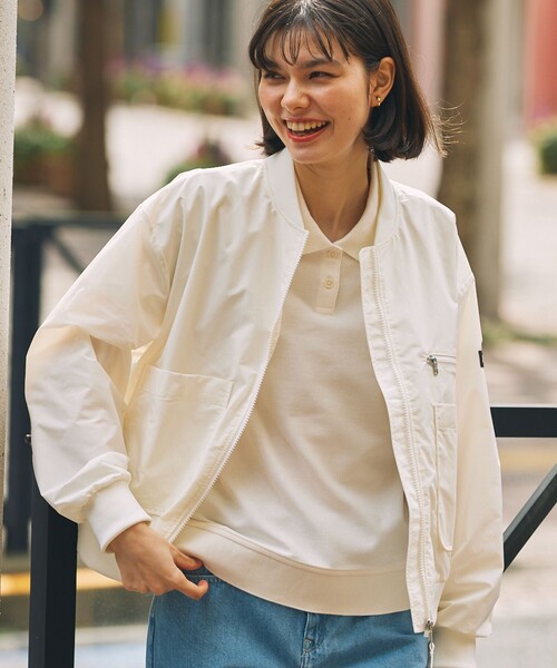 AIGLE(エーグル)の「UVカット 速乾 クールマックス 半袖ピケポロシャツ(ポロシャツ・レディース・ブラック/ホワイト/ライトパープル・L/M/S/XS)」の9枚目の写真
