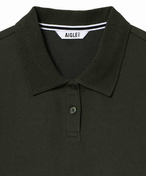 AIGLE(エーグル)の「UVカット 速乾 クールマックス 半袖ピケポロシャツ(ポロシャツ・レディース・ブラック/ホワイト/ライトパープル・L/M/S/XS)」の20枚目の写真
