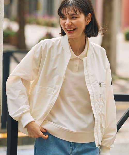 AIGLE(エーグル)の「UVカット 速乾 クールマックス 半袖ピケポロシャツ(ポロシャツ・レディース・ブラック/ホワイト/ライトパープル・L/M/S/XS)」の4枚目の写真