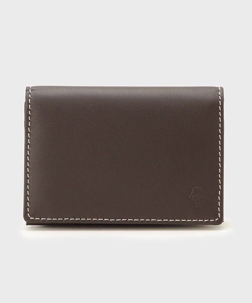 超美品　ロエベ レザー 名刺入れ　ダークブラウン LOEWE(ロエベ) 名刺入れ - ダークブラウン レザー
