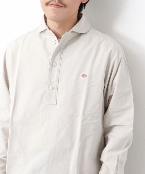 DANTON（ダントン）の「【DANTON/ダントン】ROUND COLLAR P.O SHIRT LS 25SS（シャツ/ブラウス・メンズ・ホワイト/キナリ/ブルー・40/42/44/38）」の20枚目の写真
