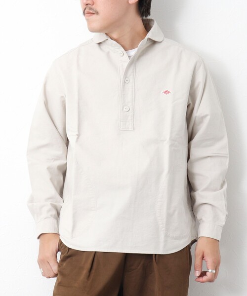 DANTON（ダントン）の「【DANTON/ダントン】ROUND COLLAR P.O SHIRT LS 25SS（シャツ/ブラウス・メンズ・ホワイト/キナリ/ブルー・40/42/44/38）」の13枚目の写真