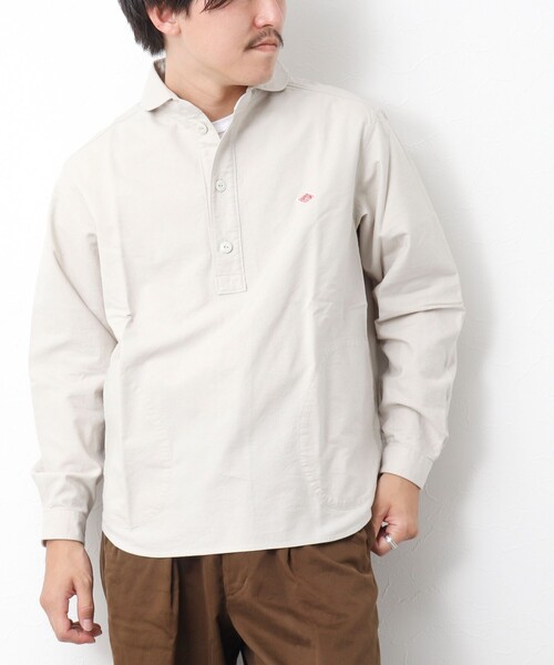 DANTON（ダントン）の「【DANTON/ダントン】ROUND COLLAR P.O SHIRT LS 25SS（シャツ/ブラウス・メンズ・ホワイト/キナリ/ブルー・40/42/44/38）」の14枚目の写真