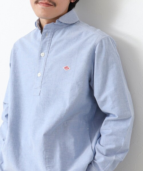 DANTON（ダントン）の「【DANTON/ダントン】ROUND COLLAR P.O SHIRT LS 25SS（シャツ/ブラウス・メンズ・ホワイト/キナリ/ブルー・40/42/44/38）」の11枚目の写真