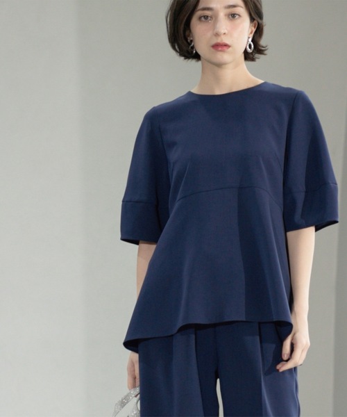 OPAQUE.CLIP(オペークドットクリップ)の「《6色展開》ストレッチペプラムブラウス/セットアップ対応【洗濯機洗い可/防シワ】(シャツ/ブラウス・レディース・ブラック/ライトベージュ/ダークブラウン/グリーン系その他5/ブルー系その他/ベージュ系7・38/40/42/36)」の15枚目の写真