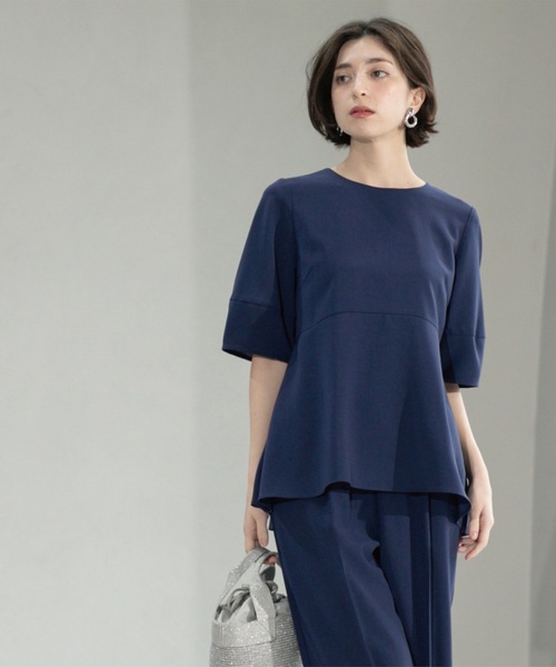 OPAQUE.CLIP(オペークドットクリップ)の「《6色展開》ストレッチペプラムブラウス/セットアップ対応【洗濯機洗い可/防シワ】(シャツ/ブラウス・レディース・ブラック/ライトベージュ/ダークブラウン/グリーン系その他5/ブルー系その他/ベージュ系7・38/40/42/36)」の17枚目の写真