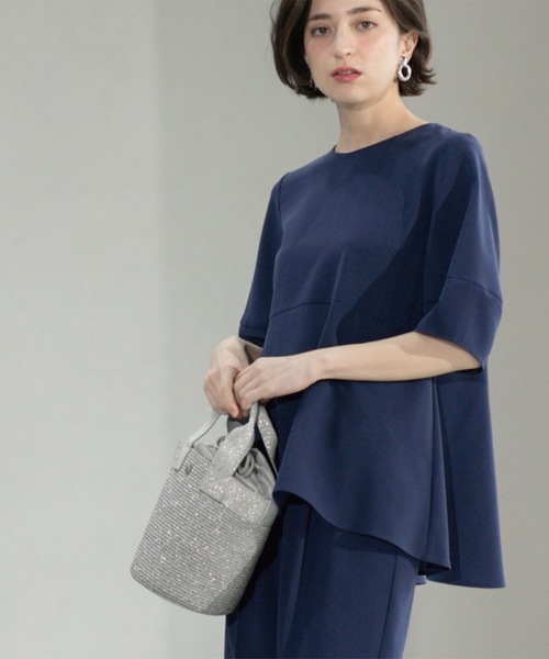 OPAQUE.CLIP(オペークドットクリップ)の「《6色展開》ストレッチペプラムブラウス/セットアップ対応【洗濯機洗い可/防シワ】(シャツ/ブラウス・レディース・ブラック/ライトベージュ/ダークブラウン/グリーン系その他5/ブルー系その他/ベージュ系7・38/40/42/36)」の18枚目の写真