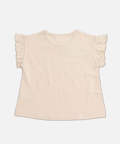 chil2（チルツー）の「綿100％ 無地 フリルTシャツ（Tシャツ/カットソー・キッズ・オートミール/ミント/ネイビー/ラベンダー/ホワイト/ライトグリーン/ブラック/サックスブルー/スモークピンク/クリーム・80ｃｍ/90cm/100cm/110cm/120cm/130cm/140cm/150cm/160cm）」の18枚目の写真