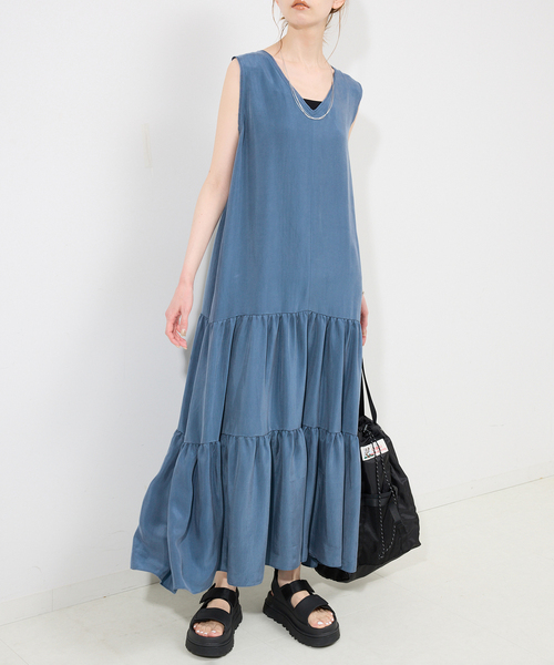 SLOBE IENA（スローブイエナ）の「フィブリルティアードワンピース