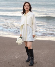 asymmetry fly yoke shirt / アシンメトリーフライヨークシャツ