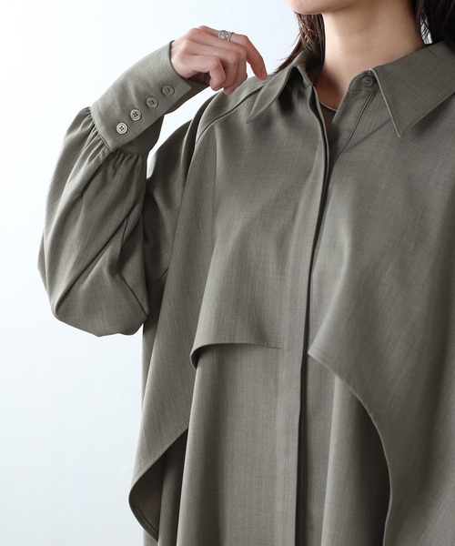 【値下済オマケ付】AYH ASYMMETRY SHIRTS/アシンメトリーシャツ セール】asymmetry fly yoke shirt / アシンメトリーフライヨーク