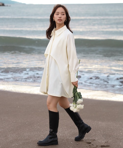 ohga OHGA ASYMMETRY アシンメトリー　シャツ　ブラウス ohga OHGA ASYMMETRY アシンメトリー シャツ ブラウス 日本の職人技