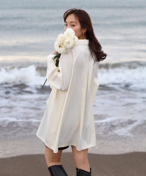 セール】asymmetry fly yoke shirt / アシンメトリーフライヨーク