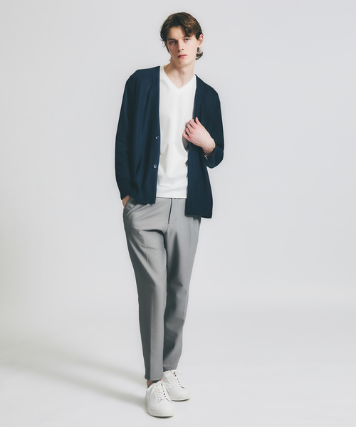 ABAHOUSE（アバハウス）の「シアージャージー  2ボタン 比翼 カーディガン（カーディガン/ボレロ・メンズ・ブラック/ネイビー/グレイッシュベージュ・46/48）」の4枚目の写真