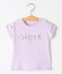 SHIPS | SHIPS KIDS:80~90cm / ガーリー 刺繍 ロゴ Tシャツ(Tシャツ/カットソー)