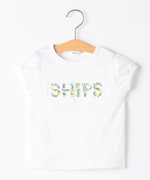 SHIPS | SHIPS KIDS:80～90cm / ガーリー 刺繍 ロゴ Tシャツ(Tシャツ/カットソー)