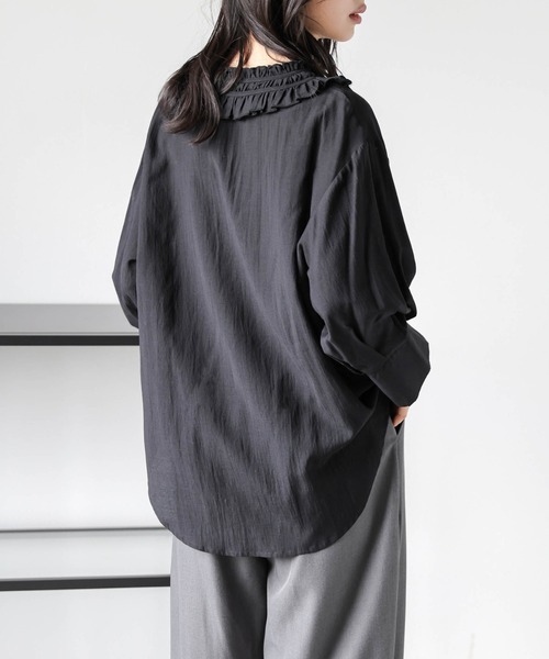 AMELY(エミリー)の「ダブルリボン フリルカラーブラウス(シャツ/ブラウス・レディース・ブラック/ホワイト・フリー)」の19枚目の写真