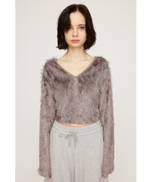 SLY（スライ）の「CUT SHAGGY CD カット シャギー カーディガン 秋服 春服（カーディガン/ボレロ・レディース・グレー/アイボリー・FREE）」の17枚目の写真