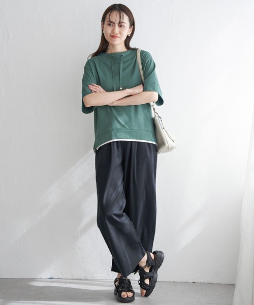 ikka（イッカ）の「麻混ベルト付きイージーパンツ（その他パンツ・レディース・チャコールグレー/ライトオリーブ/ネイビー/ベージュ・M/L/S）」の20枚目の写真