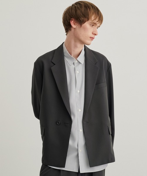 PUBLIC TOKYO（パブリックトウキョウ）の「〈セットアップ対応〉GRトロピカルリラックスジャケット（セットアップ・メンズ・ブラック/ライトブラウン/ダークグレー・1/2）」の5枚目の写真