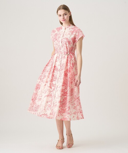【新品】ANAYI アナイ　フラワートワルドジュイプリントシャツ ワンピース ANAYI（アナイ）の「フラワートワルドジュイプリントシャツ ワンピース