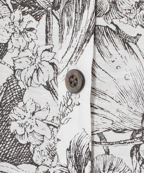 フラワートワルドジュイプリントシャツ ワンピース ANAYI シャツワンピース フラワートワルドジュイプリントシャツ