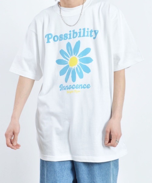 MODISH GAZE（モディシュガゼ）の「【MODISH GAZE】デイジープリントTシャツ（Tシャツ/カットソー・レディース・ネイビー/ブラック/ホワイト・X-LARGE/LARGE/MEDIUM）」の10枚目の写真