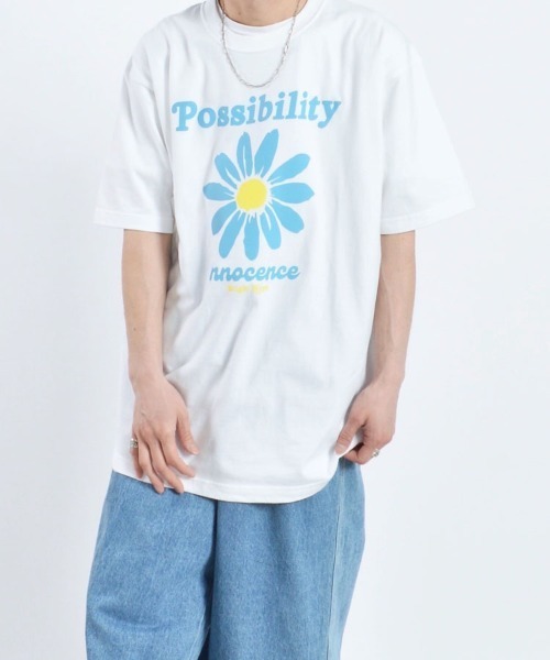 MODISH GAZE（モディシュガゼ）の「【MODISH GAZE】デイジープリントTシャツ（Tシャツ/カットソー・レディース・ネイビー/ブラック/ホワイト・X-LARGE/LARGE/MEDIUM）」の11枚目の写真