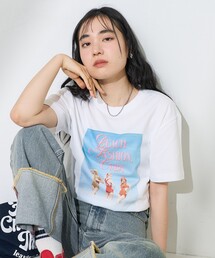 Girls photo Beach フォトTシャツ/ガールズ ビーチ フォトTシャツ