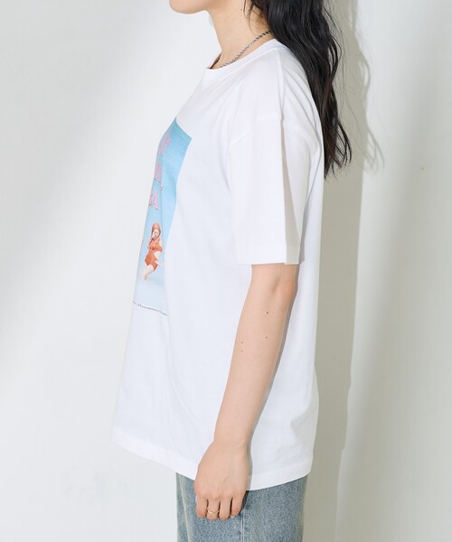 FREAK'S STORE(フリークスストア)の「Girls photo Beach フォトTシャツ/ガールズ ビーチ フォトTシャツ(Tシャツ/カットソー・レディース・オフホワイト/サックスブルー・フリ-)」の5枚目の写真
