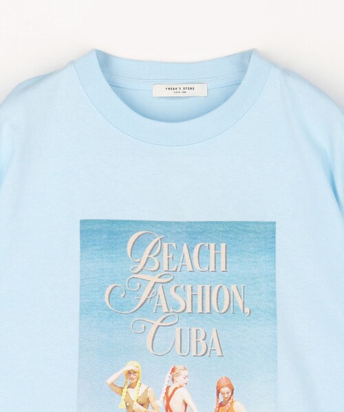 FREAK'S STORE(フリークスストア)の「Girls photo Beach フォトTシャツ/ガールズ ビーチ フォトTシャツ(Tシャツ/カットソー・レディース・オフホワイト/サックスブルー・フリ-)」の17枚目の写真