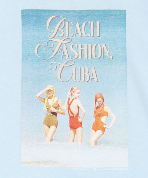 FREAK'S STORE(フリークスストア)の「Girls photo Beach フォトTシャツ/ガールズ ビーチ フォトTシャツ(Tシャツ/カットソー・レディース・オフホワイト/サックスブルー・フリ-)」の16枚目の写真