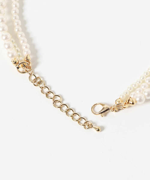 URBAN RESEARCH Sonny Label（アーバンリサーチサニーレーベル）の「三連パールネックレス（ネックレス・レディース・ホワイト・ONE）」の3枚目の写真