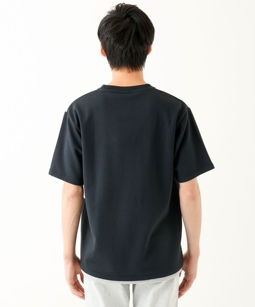 MK MICHEL KLEIN HOMME (エムケーミッシェルクランオム)の「【接触冷感】ブロック切替Tシャツ(Tシャツ/カットソー・メンズ・ホワイト/ネイビー・46/48)」の4枚目の写真