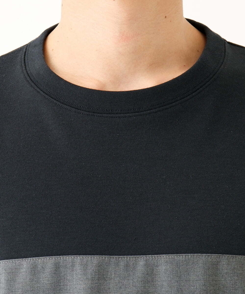 MK MICHEL KLEIN HOMME (エムケーミッシェルクランオム)の「【接触冷感】ブロック切替Tシャツ(Tシャツ/カットソー・メンズ・ホワイト/ネイビー・46/48)」の6枚目の写真