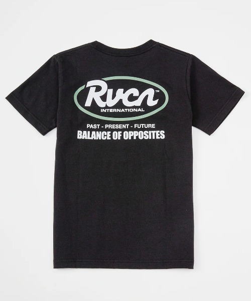 RVCA(ルーカ)の「RVCA キッズ RANCH SCRIPT SS Tシャツ 【2025年春夏モデル】/ルーカロゴバックプリント半袖Tシャツ(Tシャツ/カットソー・キッズ・ブラック/レッド系その他/キャメル/ホワイト・160/150/140/130)」の1枚目の写真
