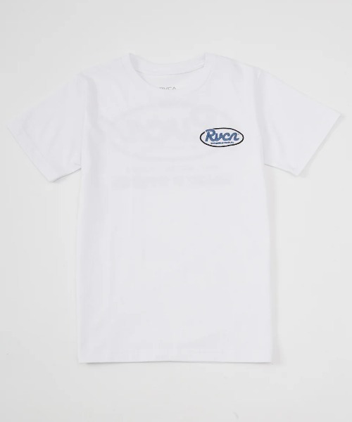 RVCA(ルーカ)の「RVCA キッズ RANCH SCRIPT SS Tシャツ 【2025年春夏モデル】/ルーカロゴバックプリント半袖Tシャツ(Tシャツ/カットソー・キッズ・ブラック/レッド系その他/キャメル/ホワイト・160/150/140/130)」の5枚目の写真