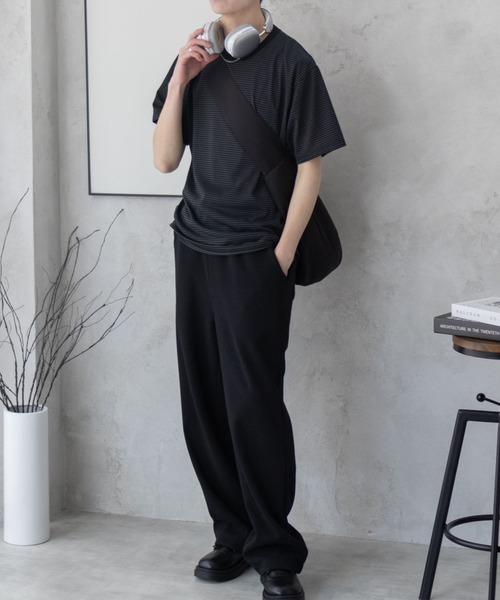 NAVY(ネイビー)の「NAVY クルーボーダーTシャツ(Tシャツ/カットソー・メンズ・ブラック×グレー/ホワイト×ブラック・S/M/L/XL/XXL)」の8枚目の写真
