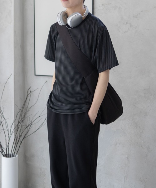 NAVY(ネイビー)の「NAVY クルーボーダーTシャツ(Tシャツ/カットソー・メンズ・ブラック×グレー/ホワイト×ブラック・S/M/L/XL/XXL)」の9枚目の写真