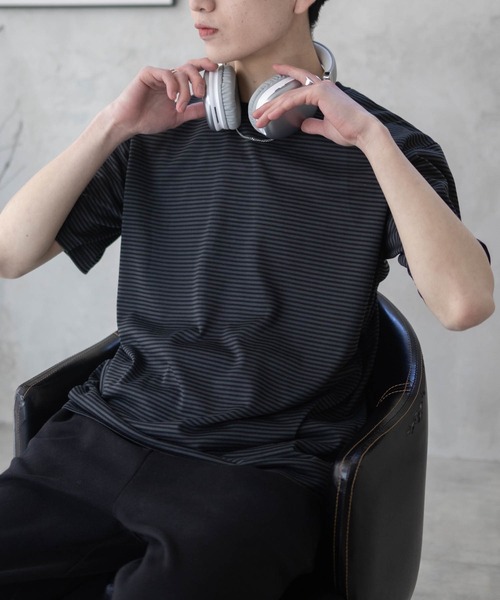 NAVY(ネイビー)の「NAVY クルーボーダーTシャツ(Tシャツ/カットソー・メンズ・ブラック×グレー/ホワイト×ブラック・S/M/L/XL/XXL)」の11枚目の写真