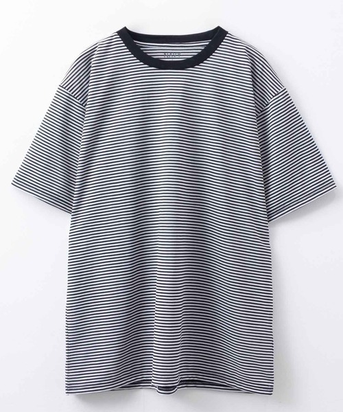 NAVY(ネイビー)の「NAVY クルーボーダーTシャツ(Tシャツ/カットソー・メンズ・ブラック×グレー/ホワイト×ブラック・S/M/L/XL/XXL)」の12枚目の写真