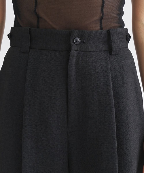 louren（ローレン ）の「《ZOZOTOWN限定》【Louren/ローレン】medium width pants/リネンライクセミワイドパンツ（その他パンツ・レディース・ベージュ/ブラック・MEDIUM/SMALL）」の8枚目の写真