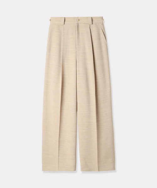 louren（ローレン ）の「《ZOZOTOWN限定》【Louren/ローレン】medium width pants/リネンライクセミワイドパンツ（その他パンツ・レディース・ベージュ/ブラック・MEDIUM/SMALL）」の14枚目の写真