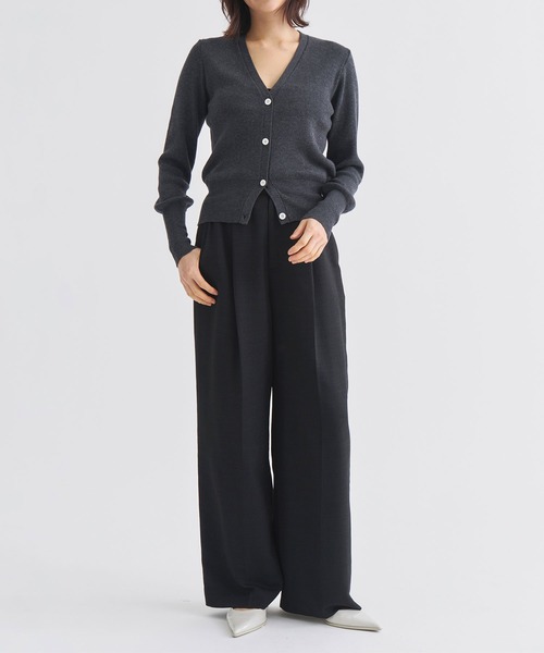 louren（ローレン ）の「《ZOZOTOWN限定》【Louren/ローレン】medium width pants/リネンライクセミワイドパンツ（その他パンツ・レディース・ベージュ/ブラック・MEDIUM/SMALL）」の20枚目の写真