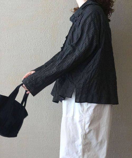 シャーリングローン フリルブラウス（シャツ/ブラウス）｜JOURNAL